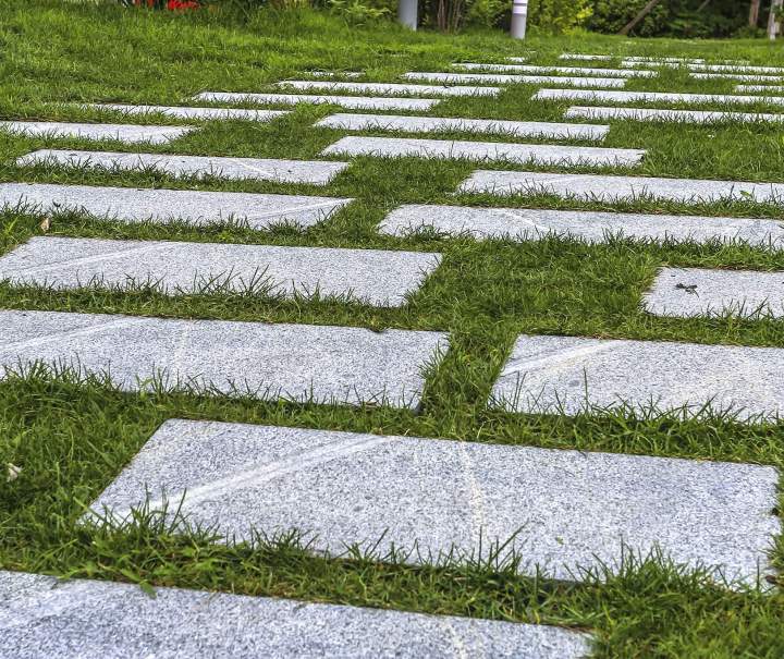 Aménagements robustes et élégants en pavés de granit